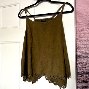 Faux suede cami